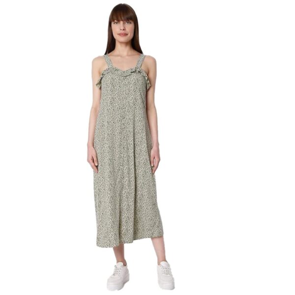 Women's Viscose Shift Midi Casual Dress