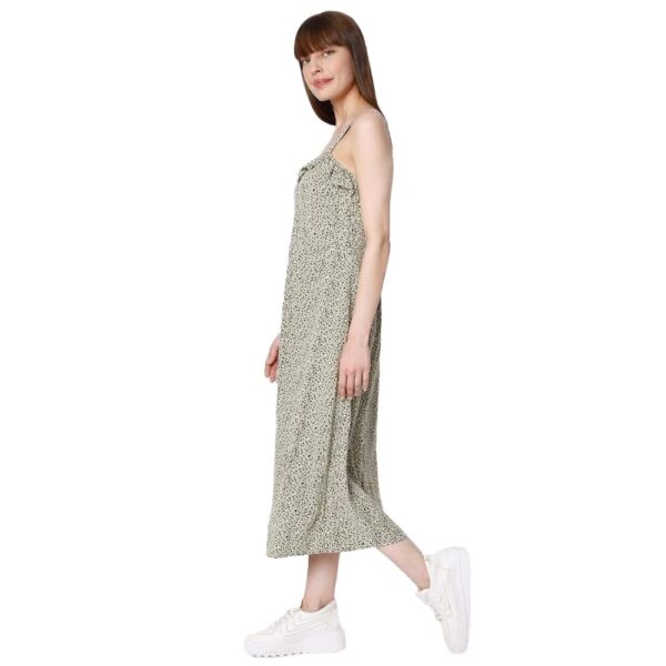 Women's Viscose Shift Midi Casual Dress - Image 3