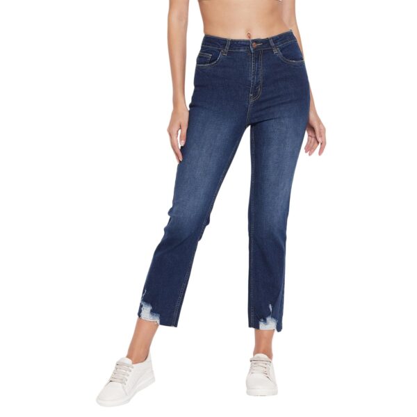 Women Solid Blue Jeans