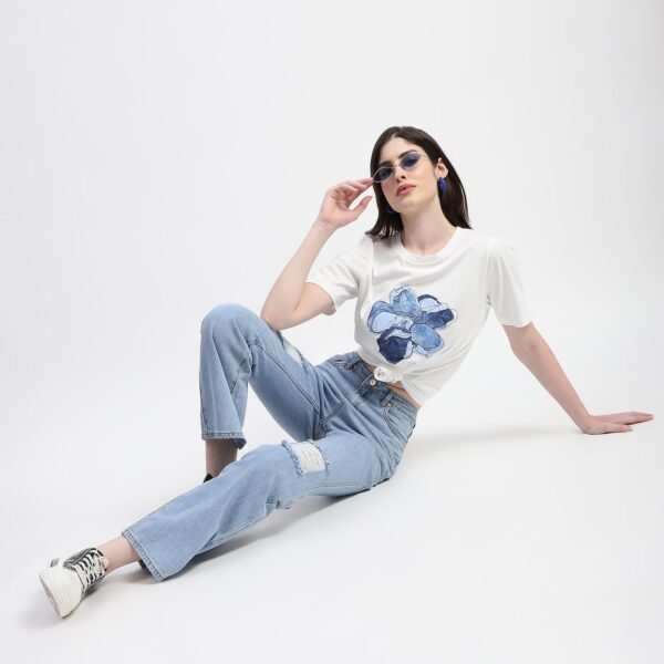 Ripped Flared Denim - Image 10