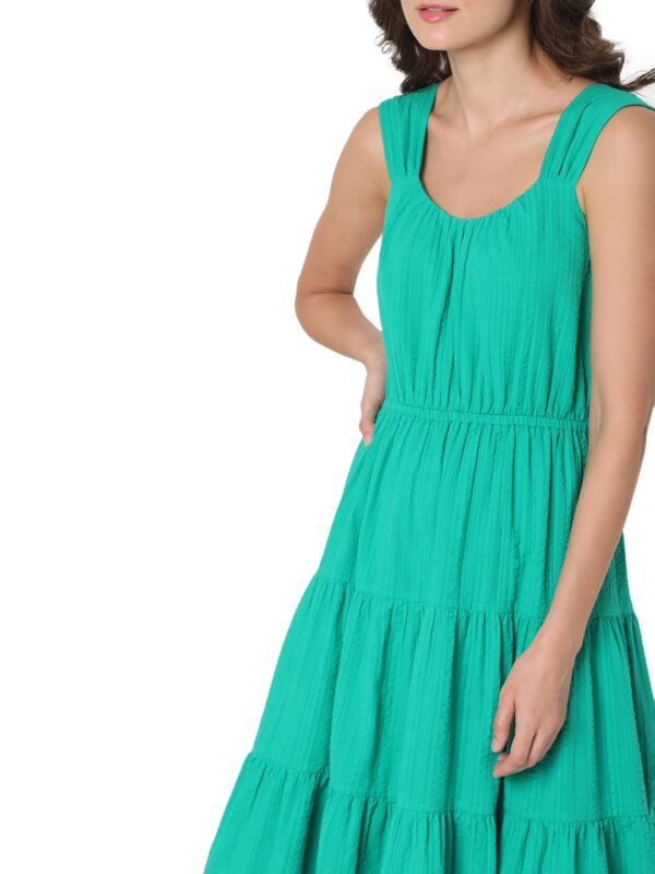 Women's Knee Length Cotton A-Line Dress - Image 5