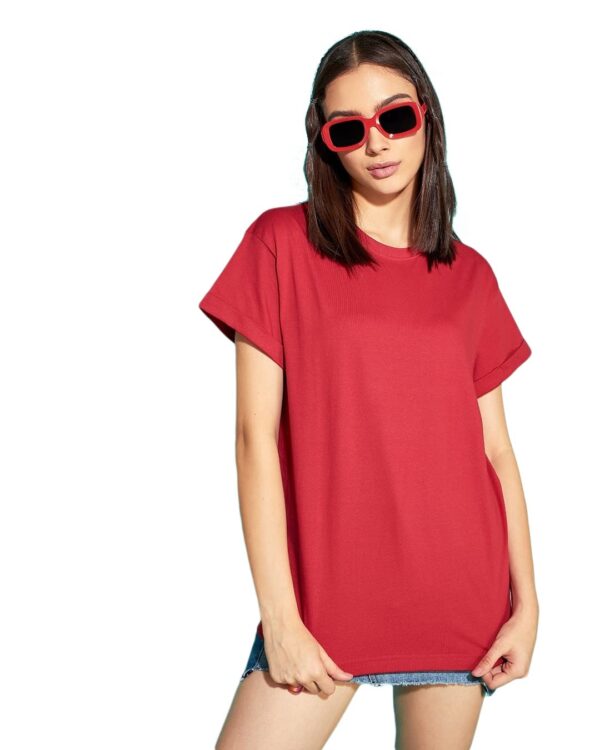 Women's Solid Relaxed Fit T-Shirt