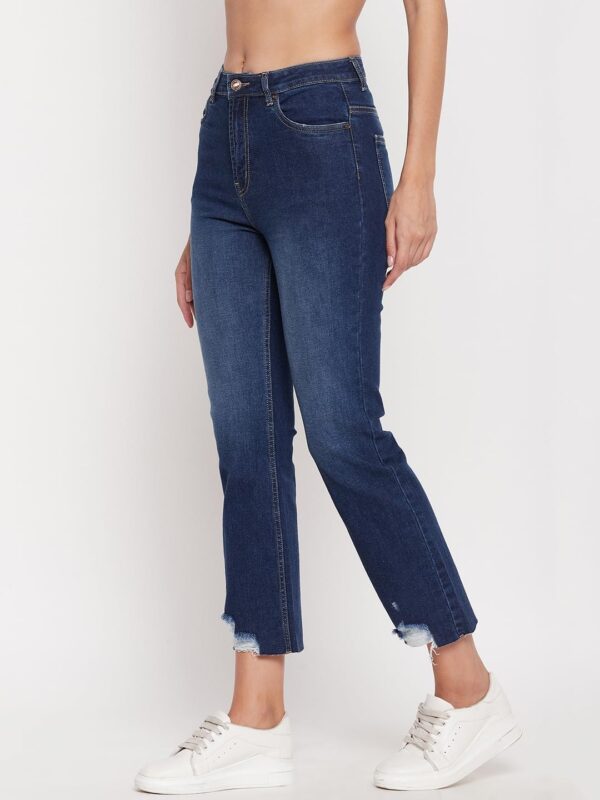 Women Solid Blue Jeans - Image 3