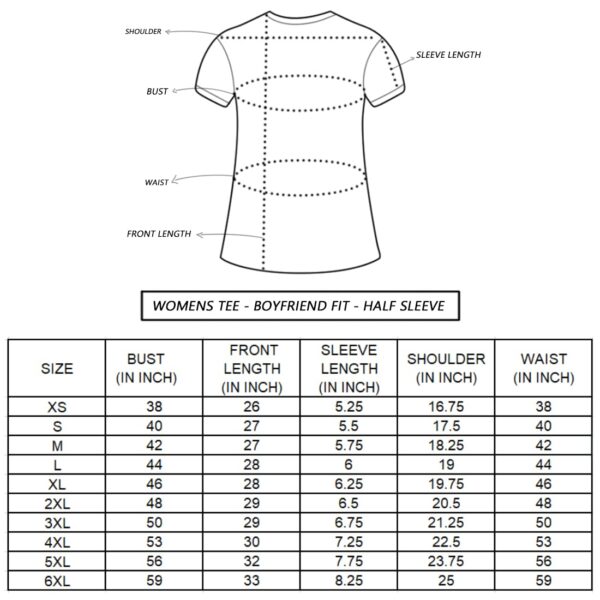 Women's Printed 100% Cotton T-Shirt - Boyfriend Fit, Round Neck, Half Sleeves - Image 5