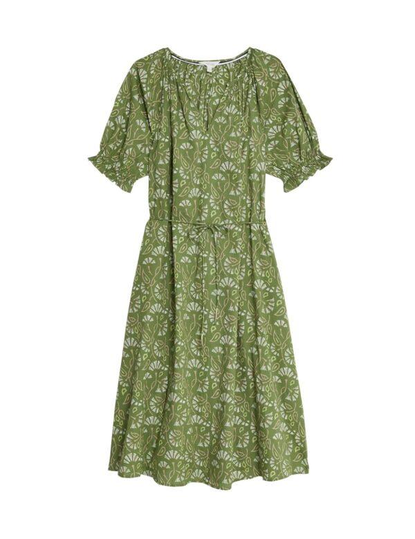 Women's Cotton Smocked Midi Dress - Image 3