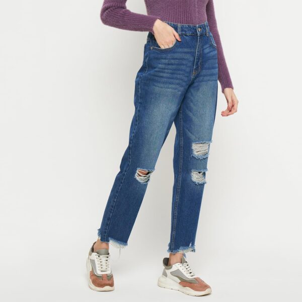 Women Solid Denim Jeans - Image 3