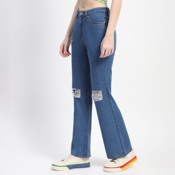 Ripped Flared Denim - Image 3