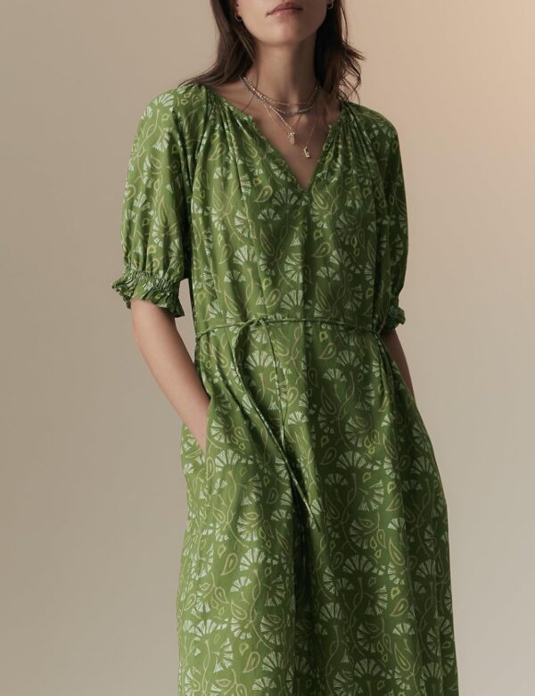 Women's Cotton Smocked Midi Dress - Image 2