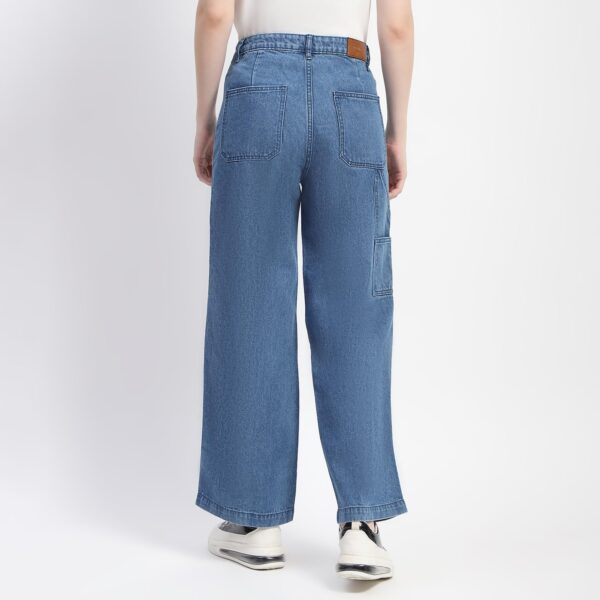 Slant Pocket Flared Denim - Image 2