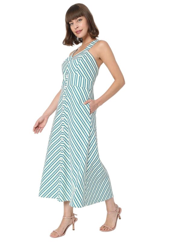 Women's Maxi Cotton A-Line Dress - Image 3