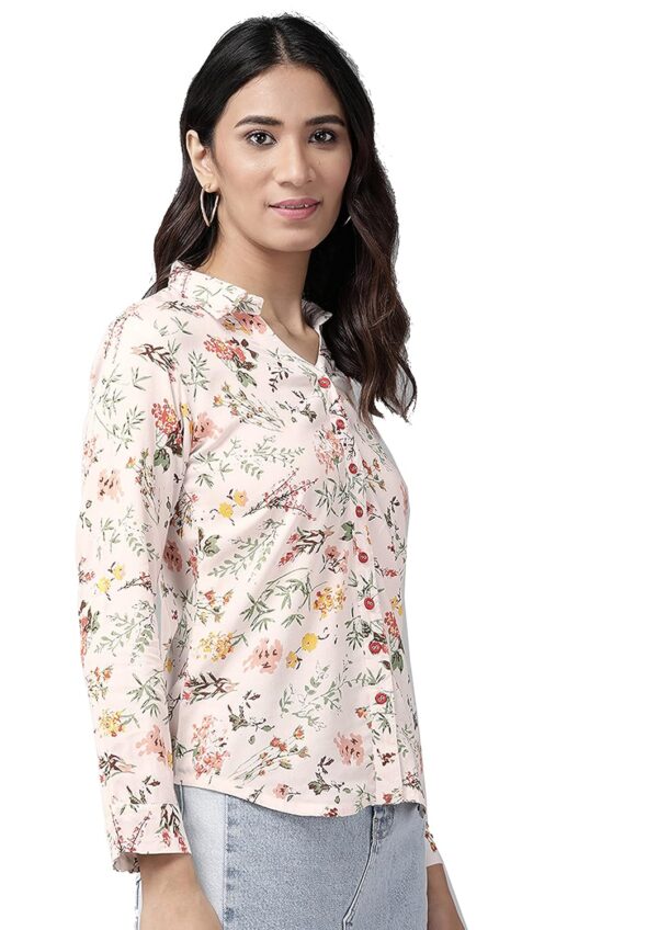 Women'S Rayon Floral Printed Straight Shirt For Women - Image 2