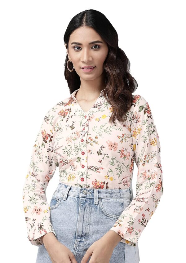 Women'S Rayon Floral Printed Straight Shirt For Women