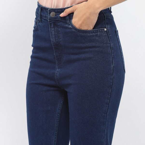 Solid Flared Jeans - Image 4