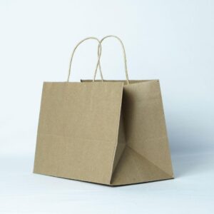 Gifty Paper Bags Brown Gift Bags Small Size with Handles Wedding Party Bags, Kraft Grocery Shopping Bags, Retail Merchandise Bags (W-9", H-7", G-6") INCH, PACK OF 20 PCS)