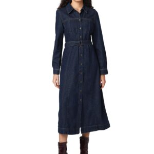 Women's Cotton Shirt Midi Dress