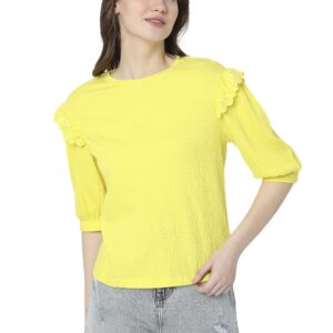 Women's Solid Regular Fit T-Shirt