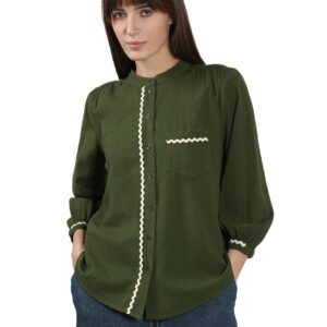 Women's Cotton Solid Regular Fit Shirt