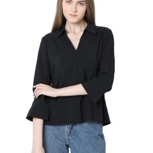Women's Polyester Solid Relaxed Fit T-Shirt