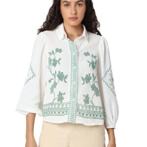 Women's Cotton Floral Regular Fit Shirt