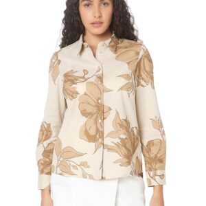 Women's Cotton Floral Print Regular Fit Shirt
