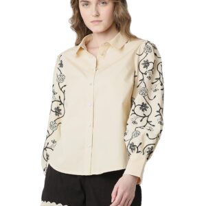 Women Cotton Solid Regular Fit Shirt
