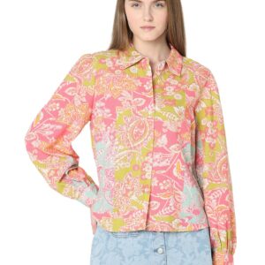 Women Spread Collar Floral Printed Casual Shirt