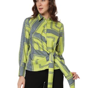 Women's Stylised Collar Neck Oversized Fit Shirt