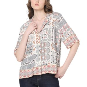Opaque Printed Casual Shirt
