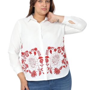 Women's Polyester Floral Regular Fit Shirt