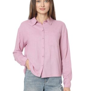 Spread Collar Long Cuff Sleeves High Low Formal Shirt