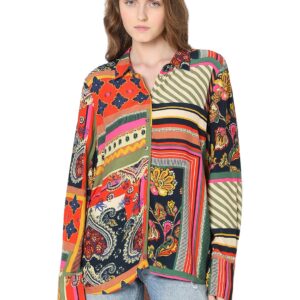 Spread Collar Ethnic Motifs Printed Casual Shirt